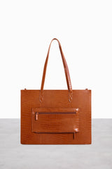Resale The Work Tote in Cognac Croc