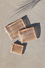 Mesh Pouch Trio Beige Layout Three Piece Outside