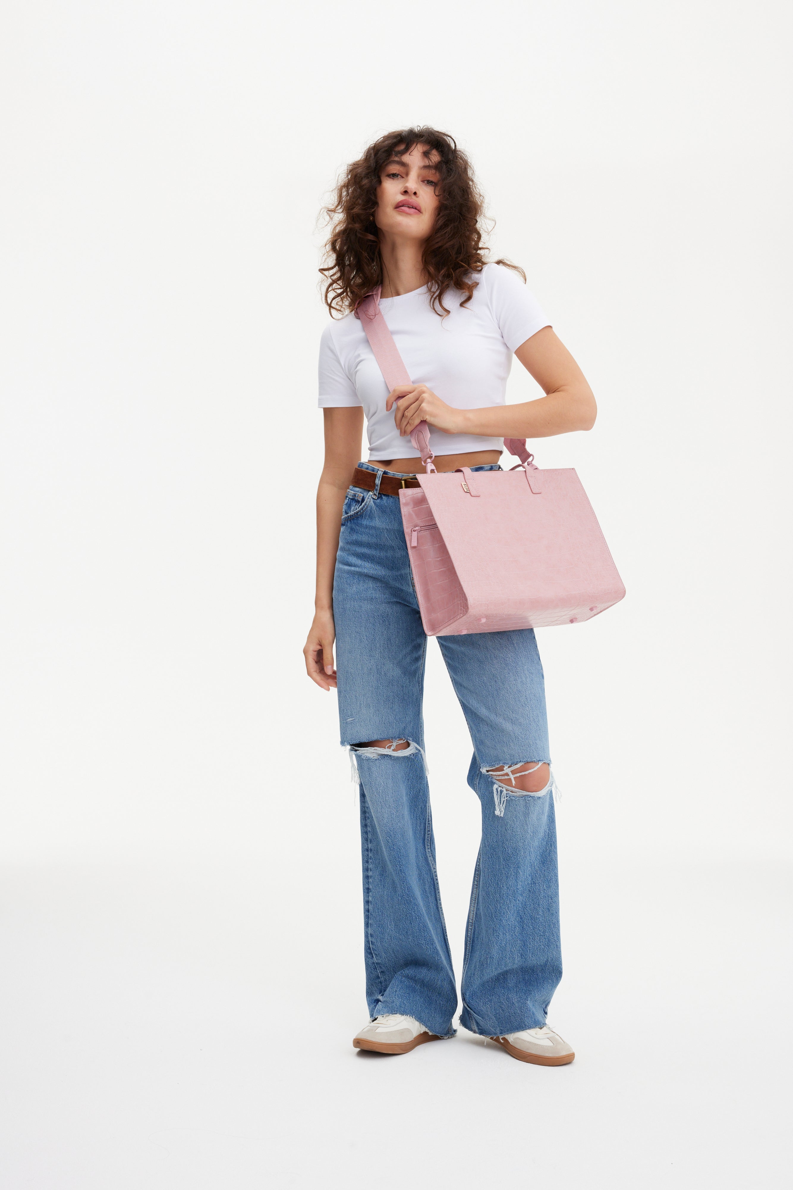 Resale The Work Tote in Atlas Pink Croc