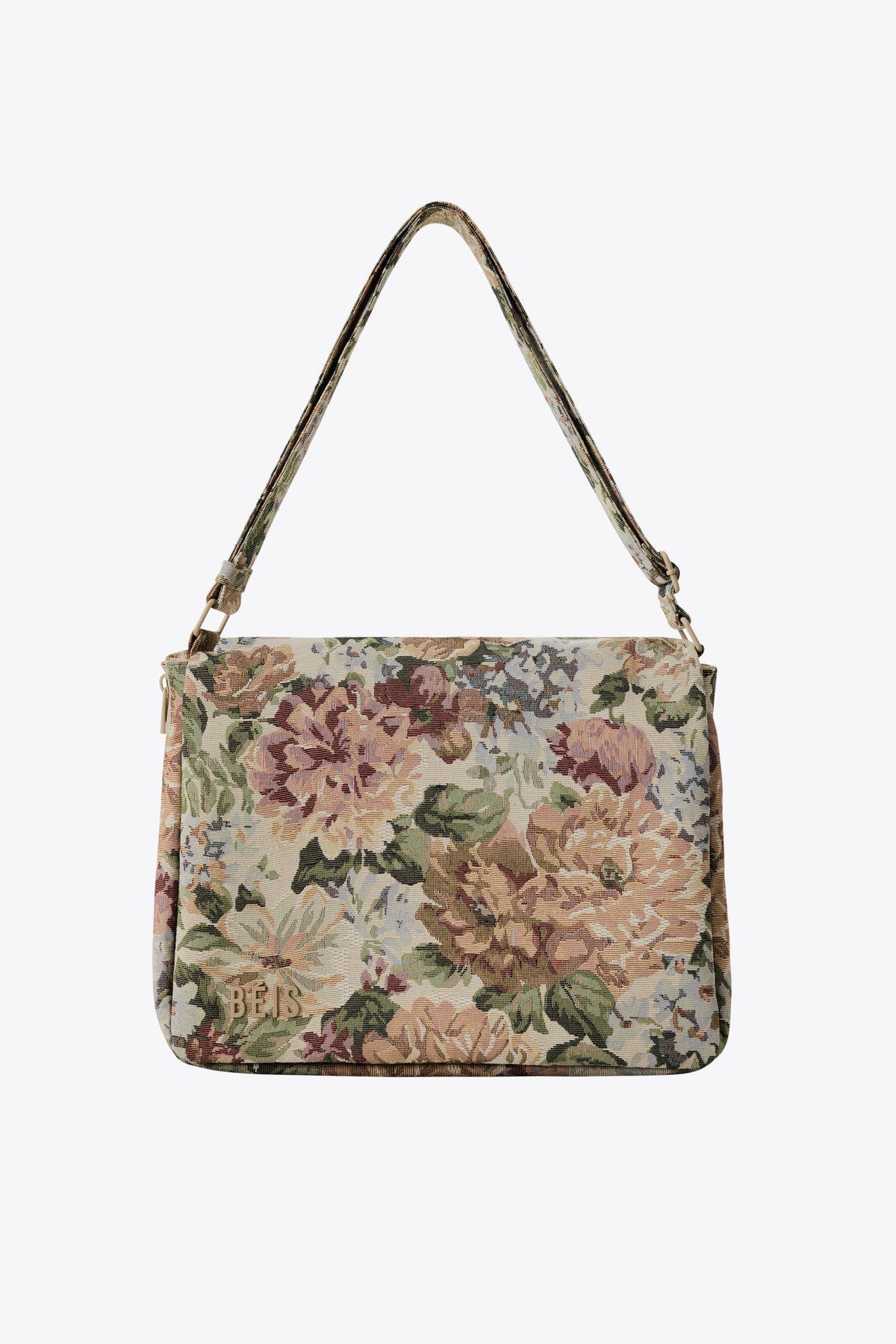 The Expandable Messenger Tote in Vintage Floral