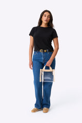 The Stadium Crossbody in Beige