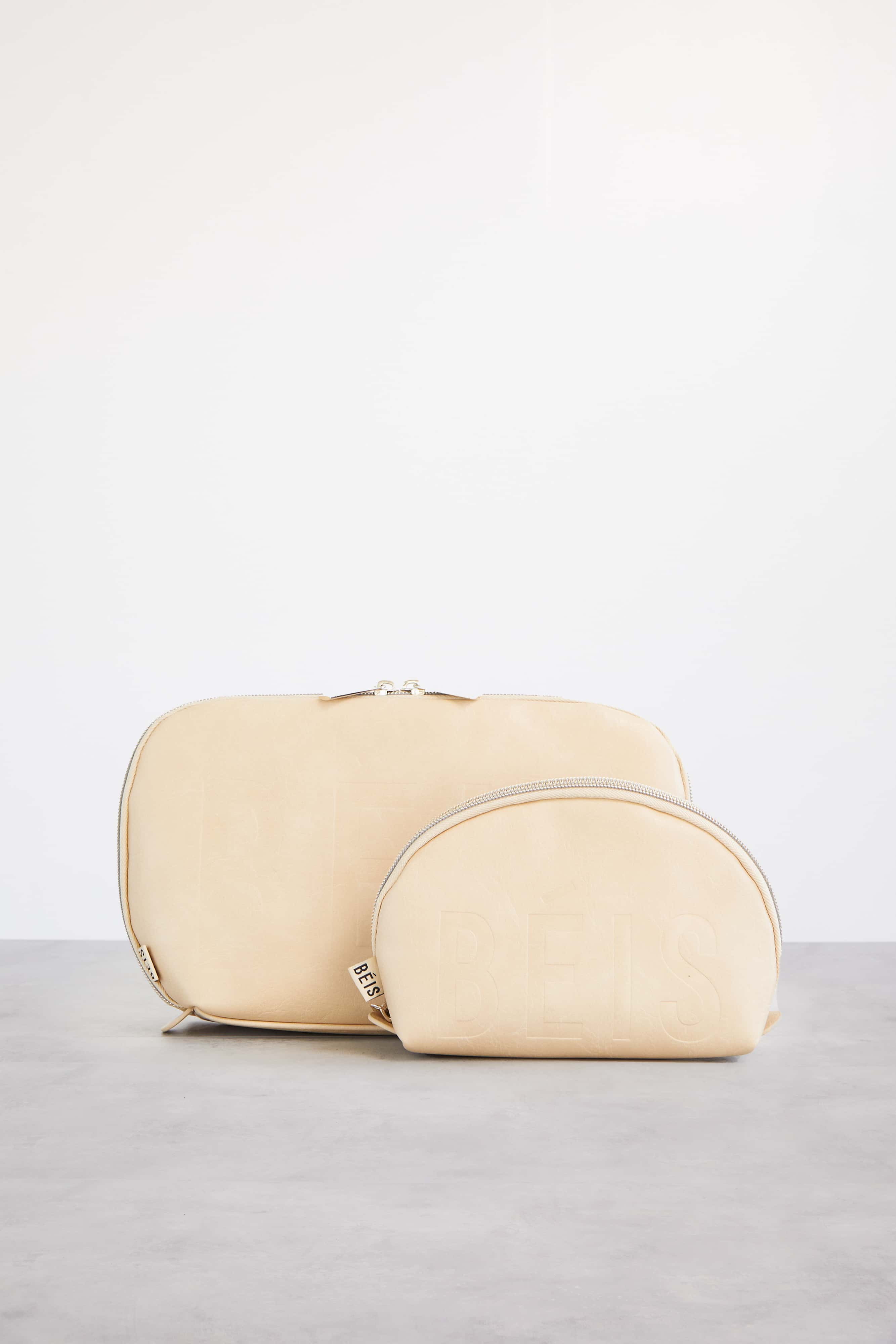 Cosmetic Pouch Set Beige Front