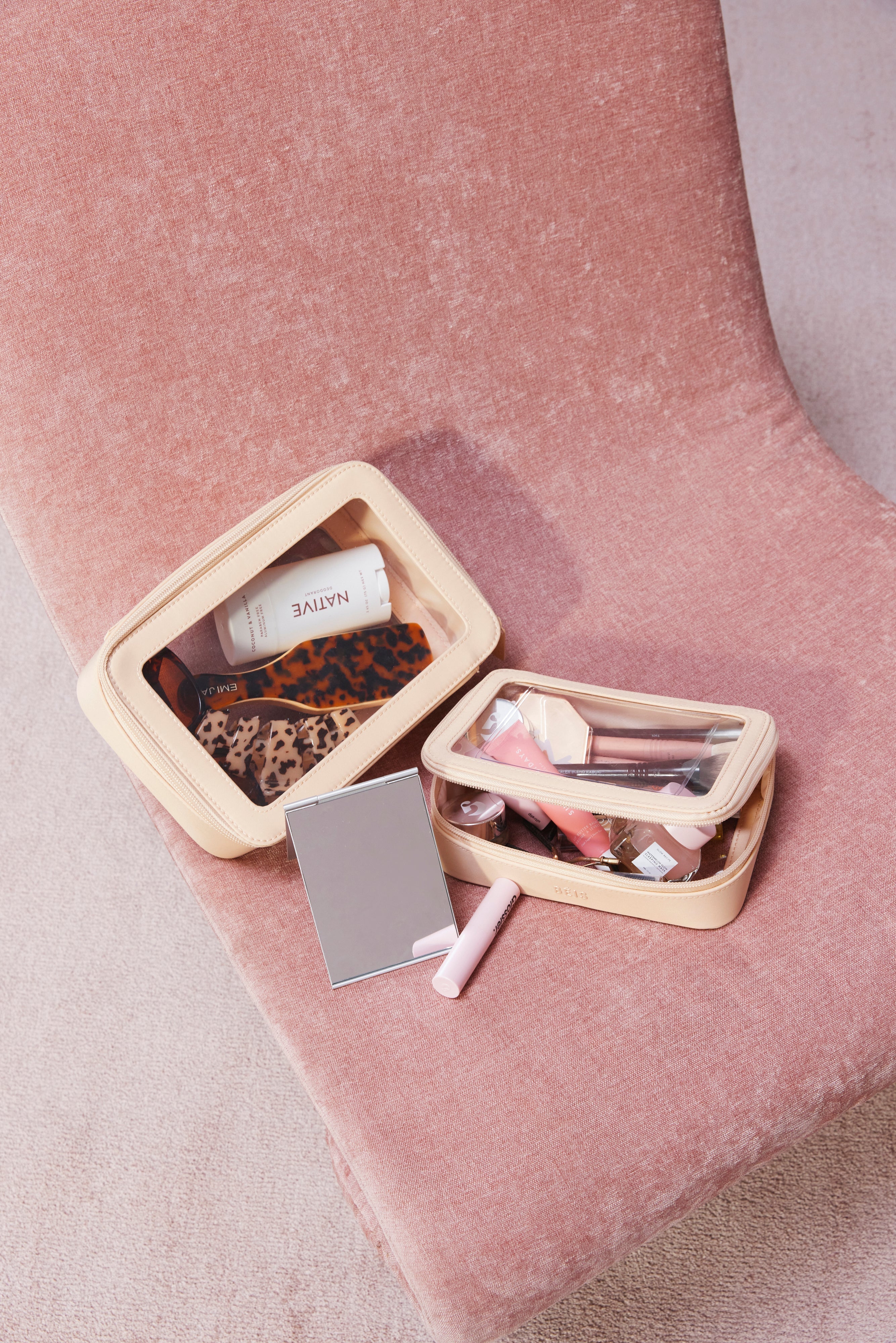 Resale The In Flight Cosmetic Set in Beige