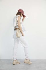 Water Bottle Sling Beige Front Model