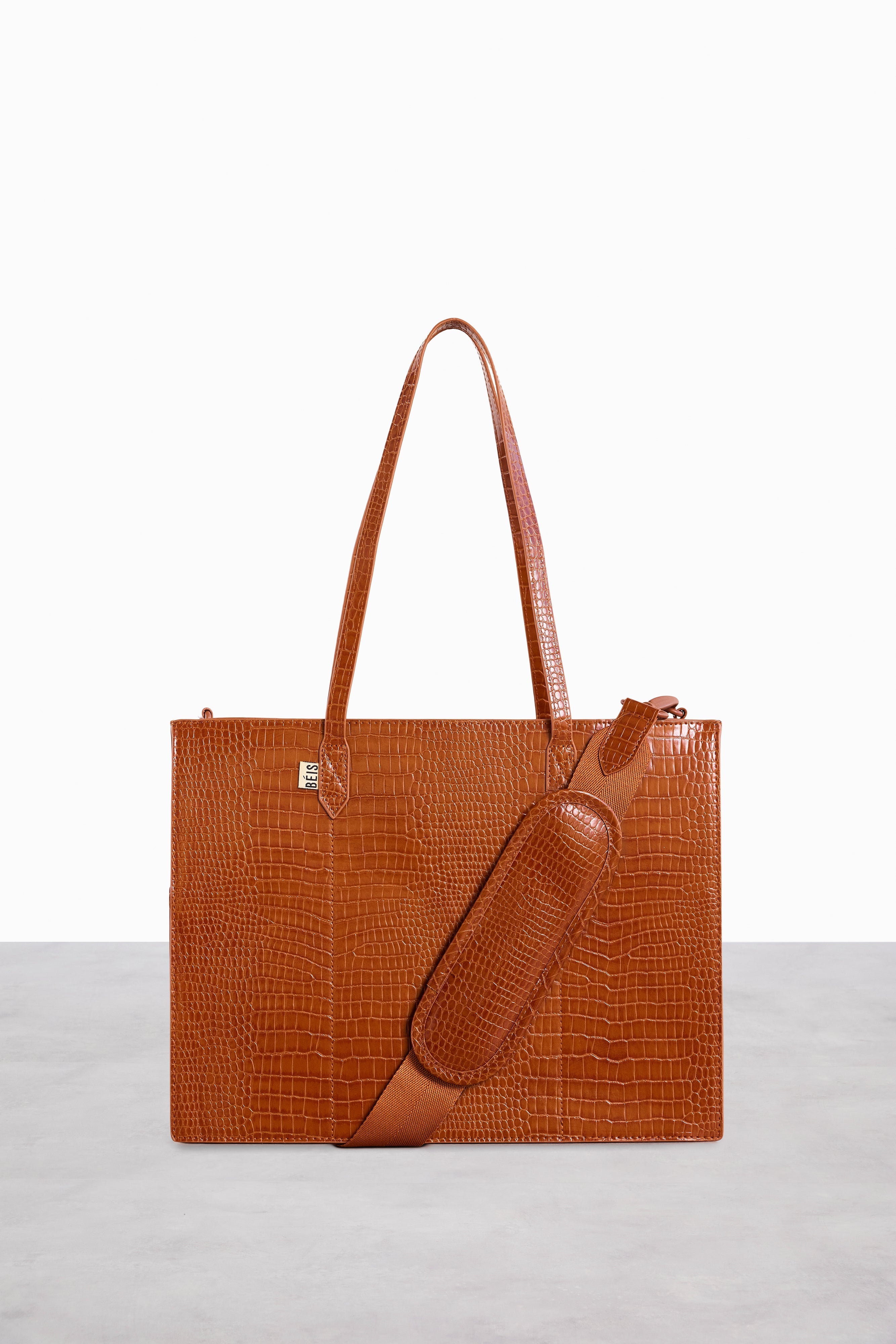 Resale The Work Tote in Cognac Croc