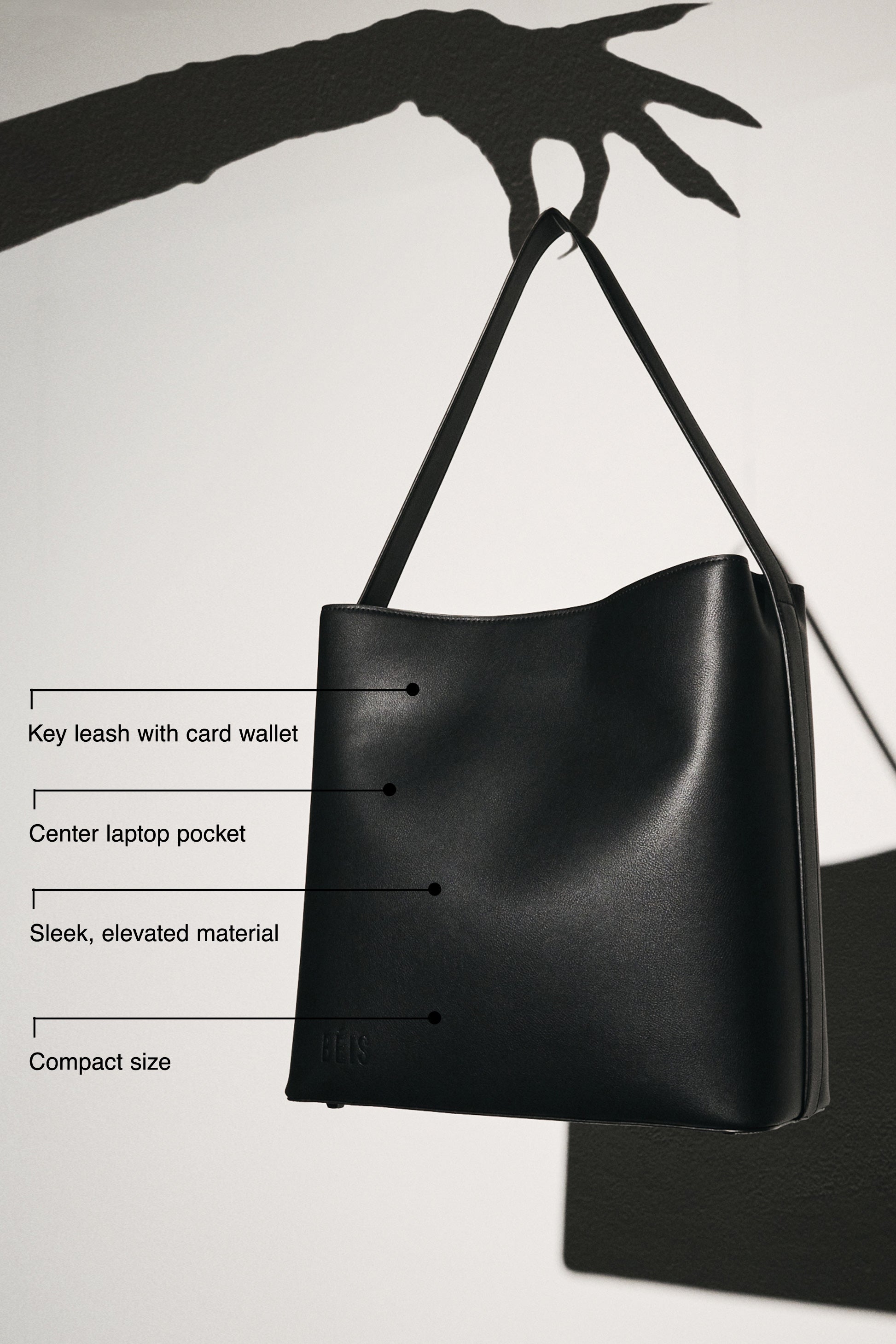 The Essential Tote in Wicked Black