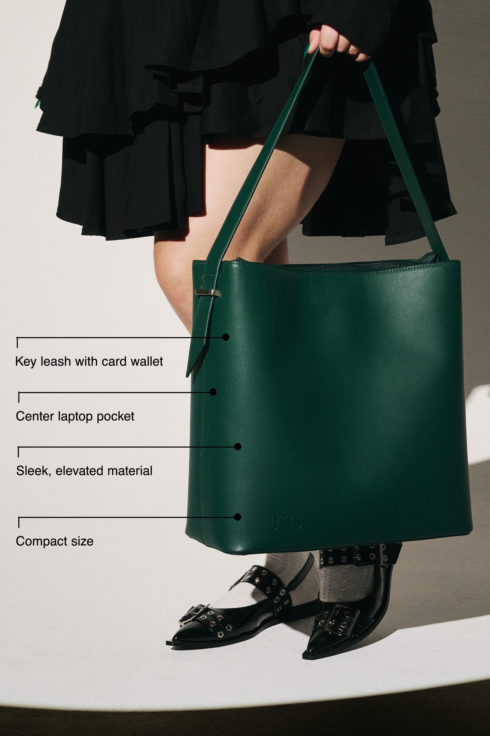 The Essential Tote in Wicked Green